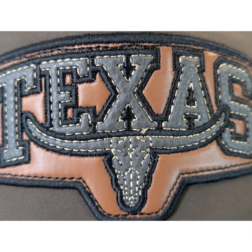 Black Eagle by Ace Cap Texas Longhorn Trucker Hat Snapback Brown Mesh Cap Vtg...